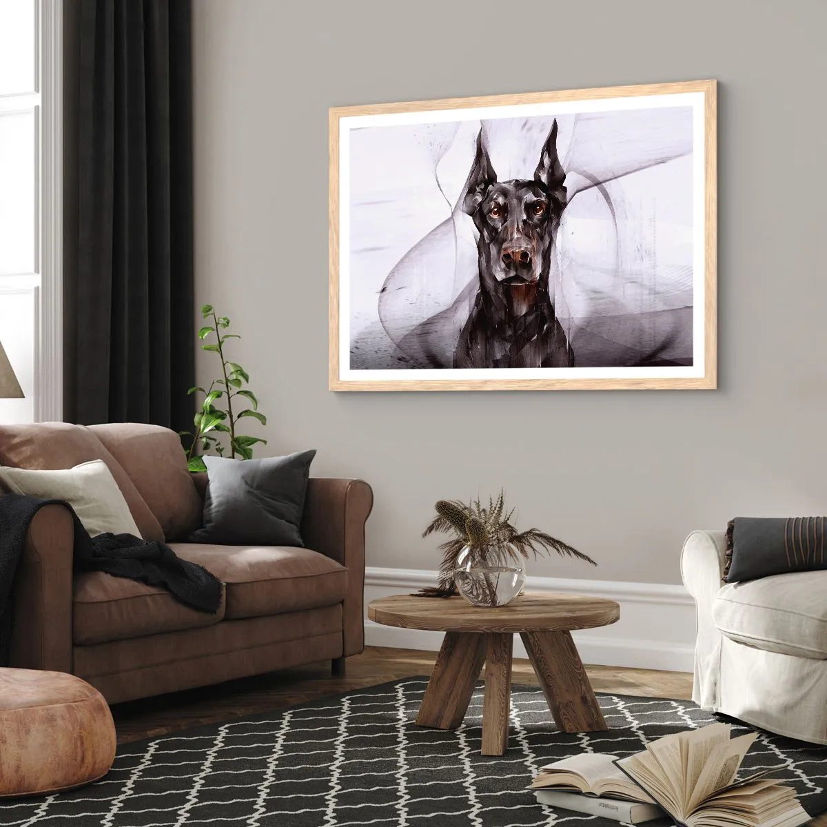 Pôster com moldura de carvalho claro - Nascido na nobreza - 50x40 cm