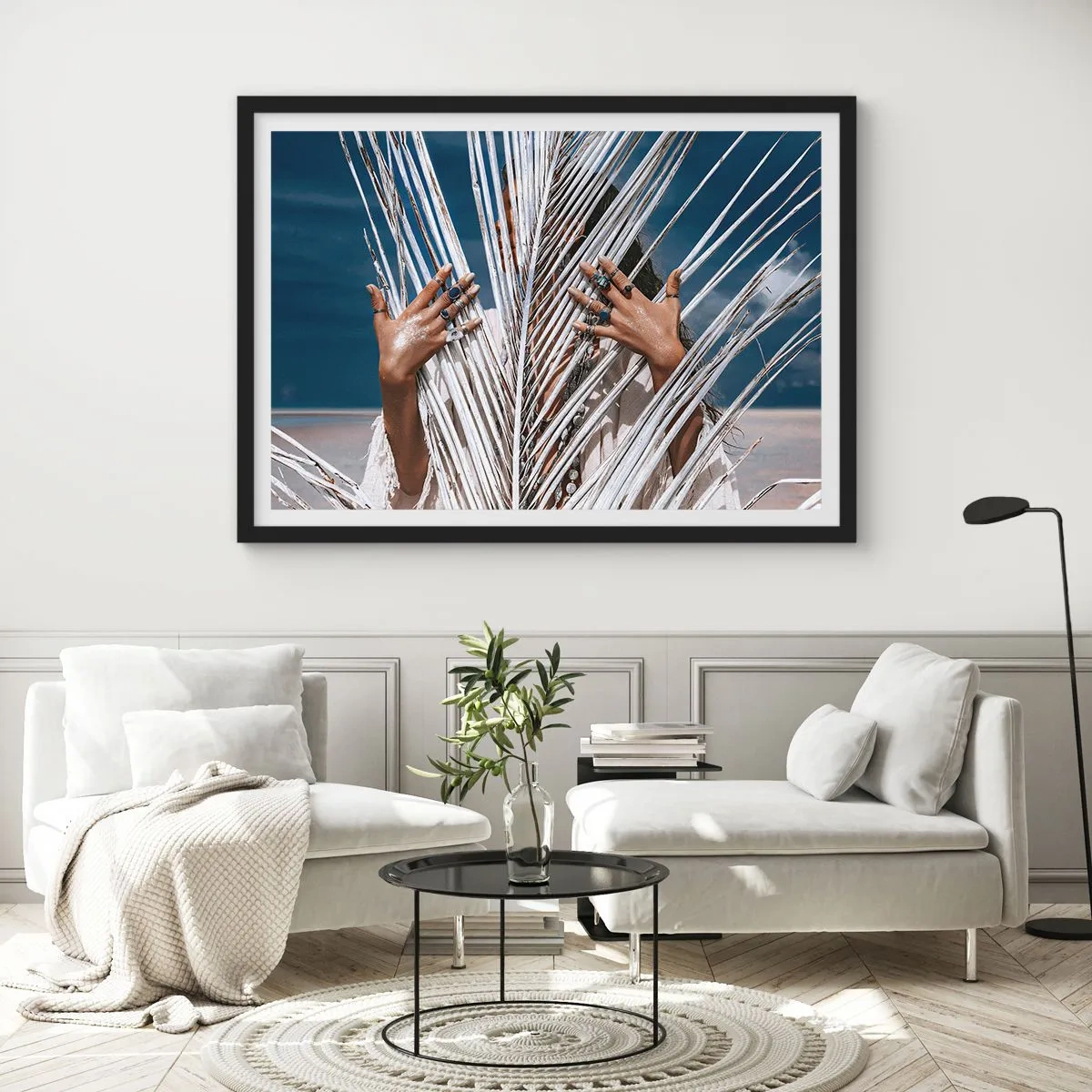 Pôster com moldura preta - A xamã - 40x30 cm