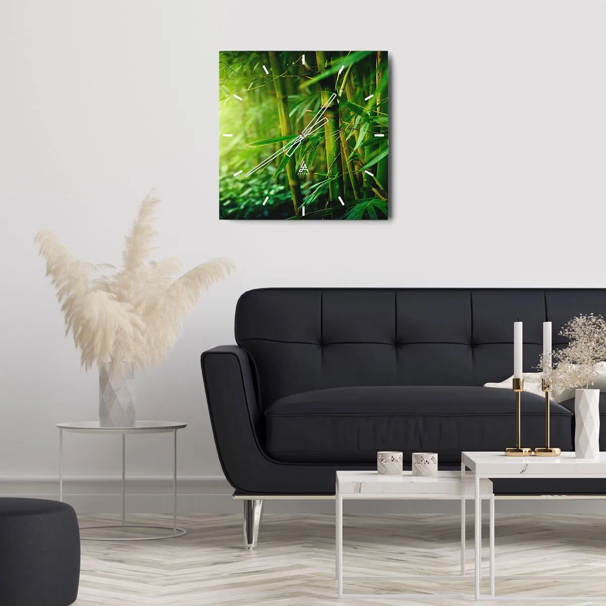 Relógio de parede - Relógio em vidro - Conheça a vegetação  - 30x30 cm