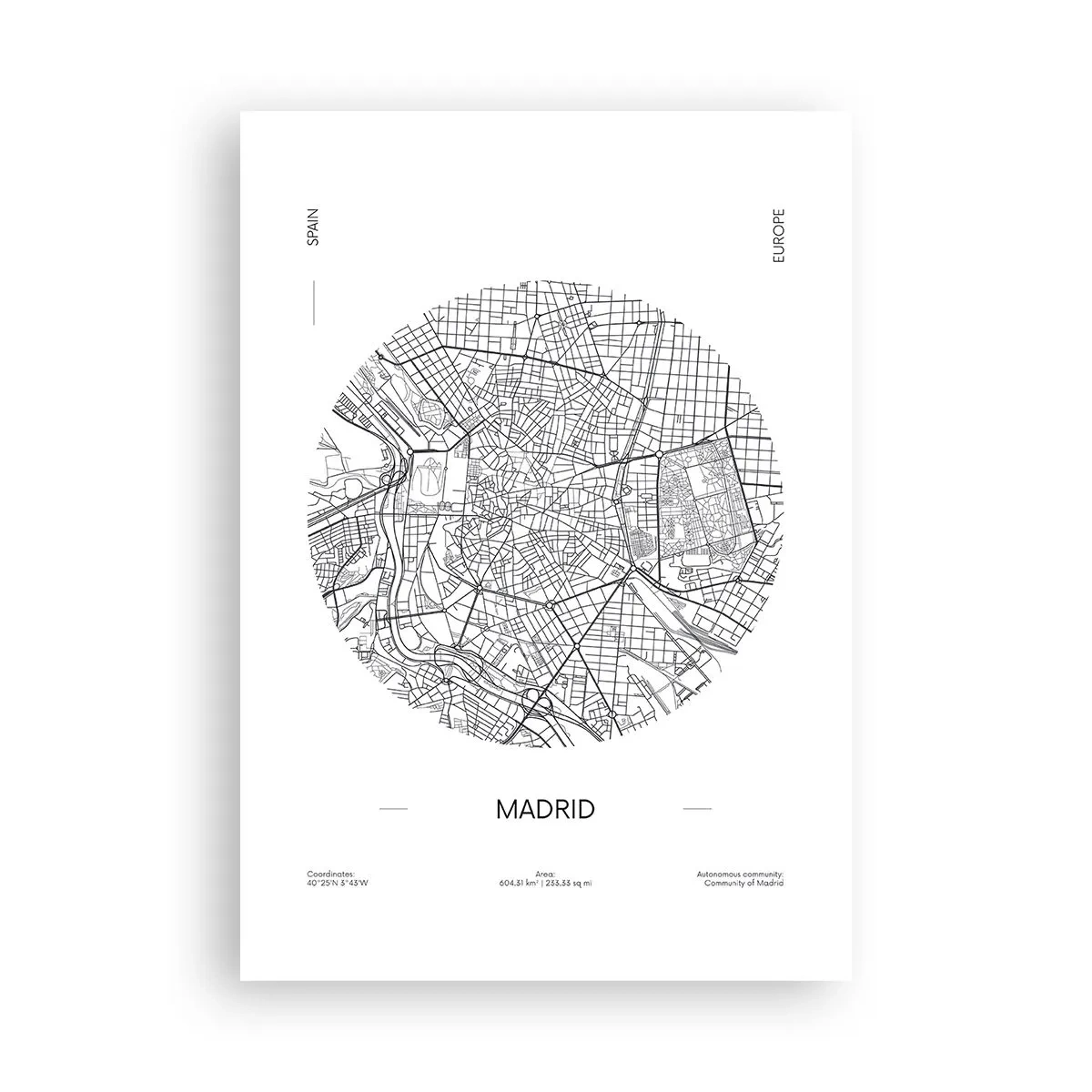 Pôster - Anatomia de Madri - 70x100 cm
