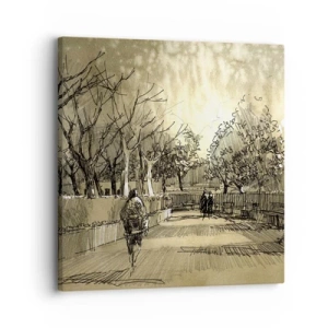 Quadro em tela - Um momento capturado por uma pena - 30x30 cm