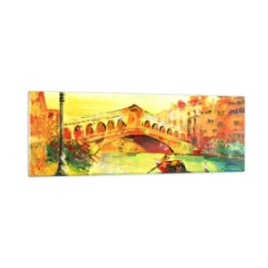 Quadro em vidro - Romaria dos amantes - 90x30 cm