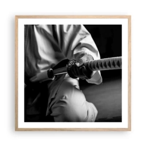 Pôster com moldura de carvalho claro - Alma guerreira - 60x60 cm