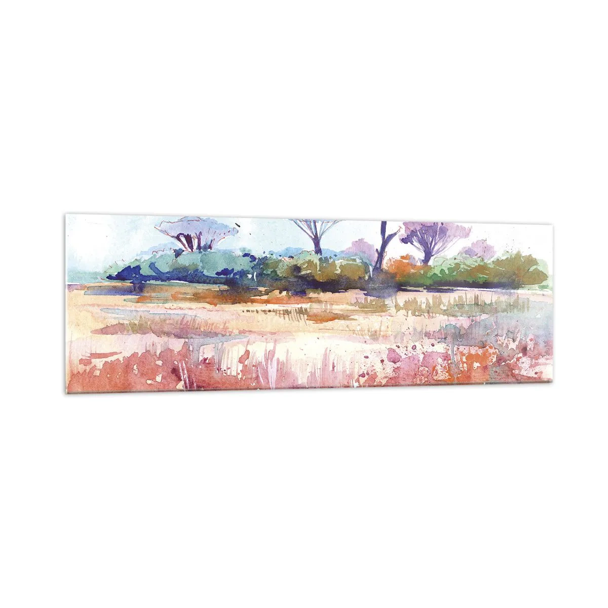 Quadro em vidro - Cores da savana - 160x50 cm