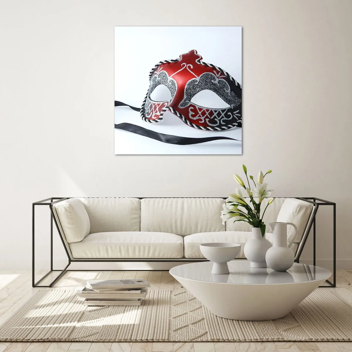 Quadro em vidro - Convite para o baile - 70x70 cm
