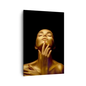 Quadro em tela - Como seda dourada - 70x100 cm