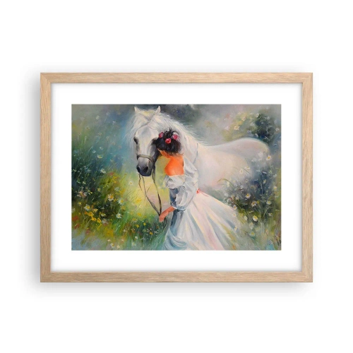 Pôster com moldura de carvalho claro - Como um belo sonho - 40x30 cm