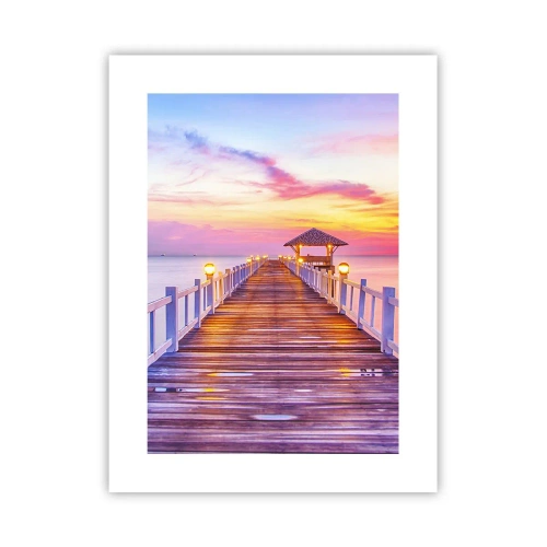 Pôster - O silêncio lilás-dourado da noite - 30x40 cm