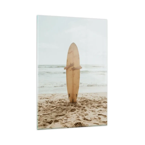 Quadro em vidro - Pelo amor das ondas - 80x120 cm