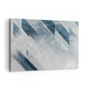 Quadro em tela - Arte espacial – movimento cinzento - 120x80 cm