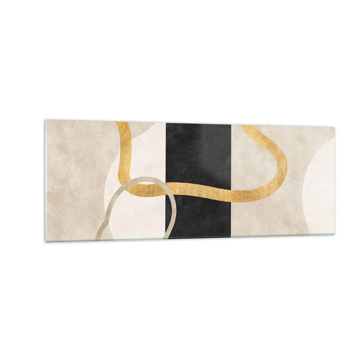 Quadro em vidro - Formas em loop - 140x50 cm