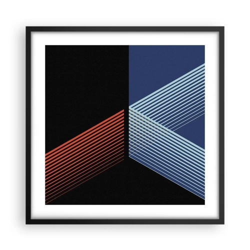 Pôster com moldura preta - Uma história simples - 50x50 cm