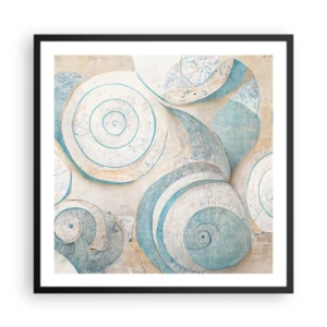 Pôster com moldura preta - O que há dentro da casca? - 60x60 cm