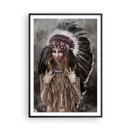 Pôster com moldura preta - O segredo da força da tribo - 70x100 cm