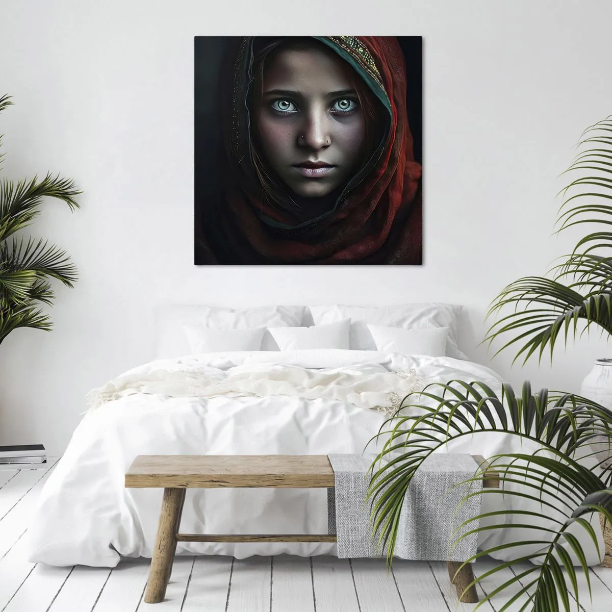 Quadro em tela - Princesa oriental - 40x40 cm