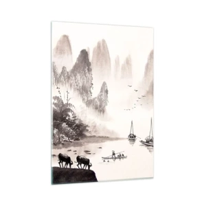 Quadro em vidro - O cotidiano exótico do Oriente - 50x70 cm