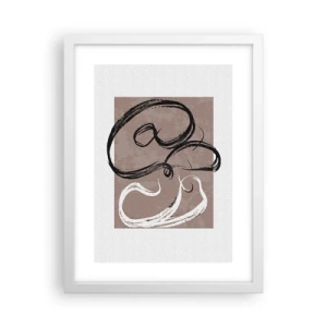 Pôster em moldura branca - Composição – a busca pela plenitude - 30x40 cm