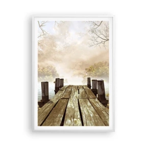 Pôster em moldura branca - A leve tristeza do outono - 70x100 cm