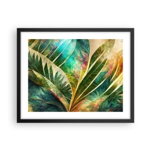 Pôster com moldura preta - As cores dos trópicos - 50x40 cm