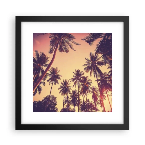 Pôster com moldura preta - Variação tropical - 30x30 cm
