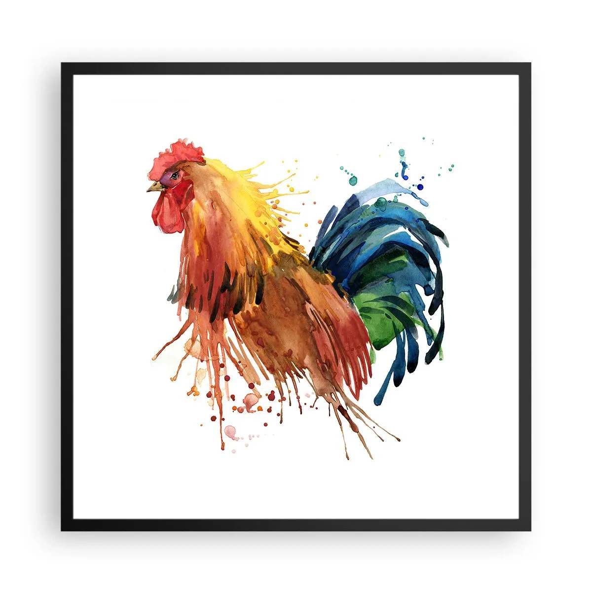 Pôster com moldura preta - Manto real, orgulho real - 60x60 cm