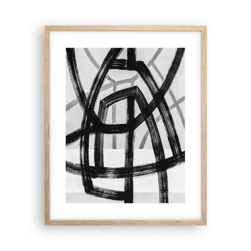 Pôster com moldura de carvalho claro - Profundidade de construção - 40x50 cm