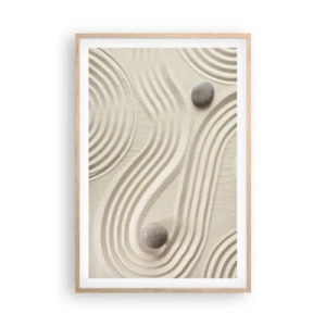 Pôster com moldura de carvalho claro - Um toque de calor - 61x91 cm