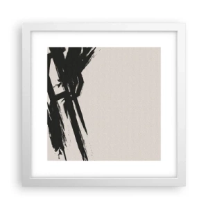 Pôster em moldura branca - Corrida imparável - 30x30 cm