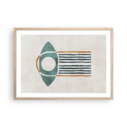 Pôster com moldura de carvalho claro - Sinais e rituais - 70x50 cm