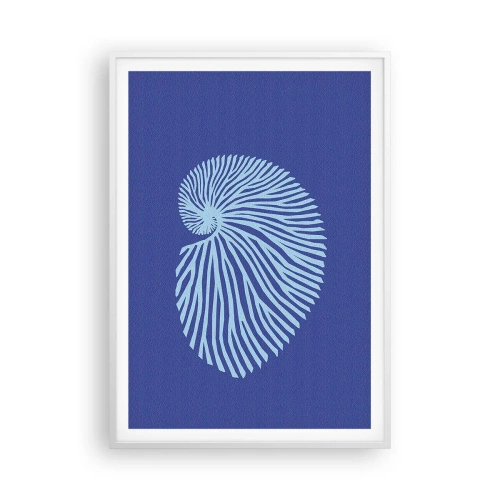 Pôster em moldura branca - O nascimento da concha - 70x100 cm