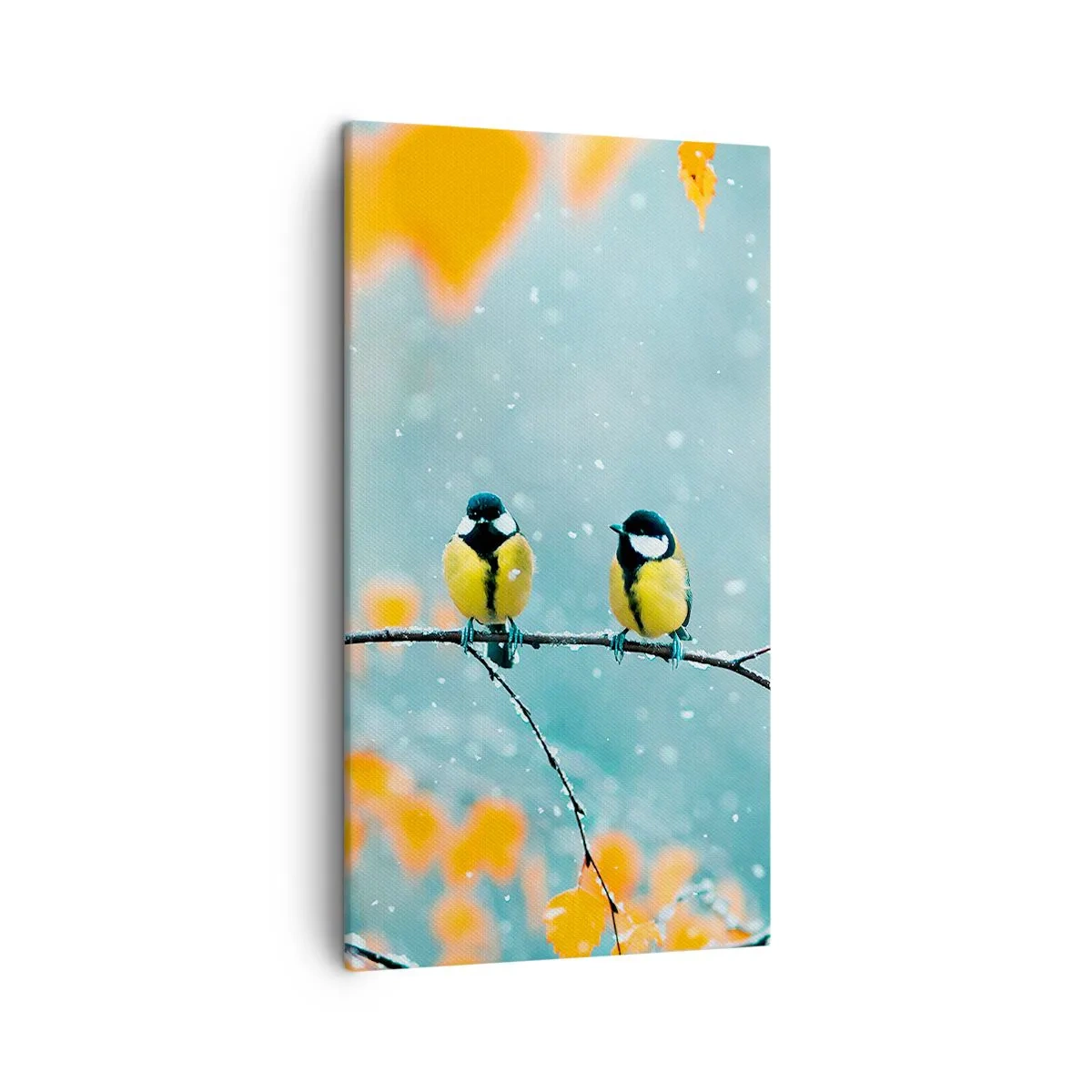 Quadro em tela - Fofoca de pássaros - 45x80 cm
