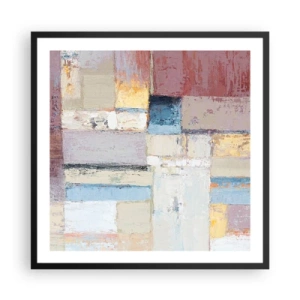 Pôster com moldura preta - A paz da geometria - 60x60 cm