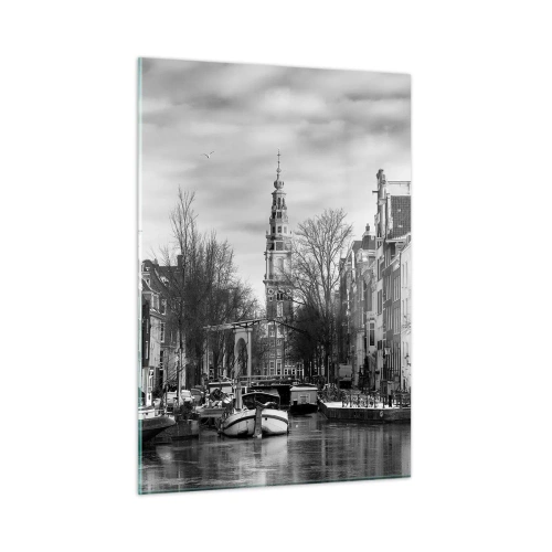 Quadro em vidro - Vibrações de Amsterdã - 50x70 cm