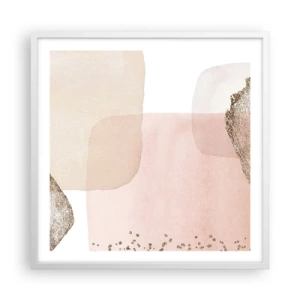 Pôster em moldura branca - Olhar através da cor - 60x60 cm