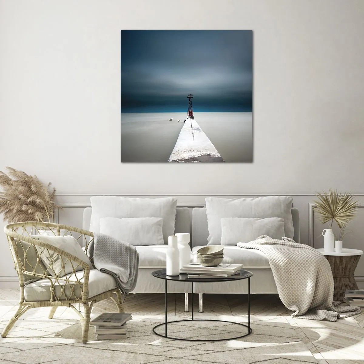 Quadro em vidro - Ao encontro do infinito - 40x40 cm