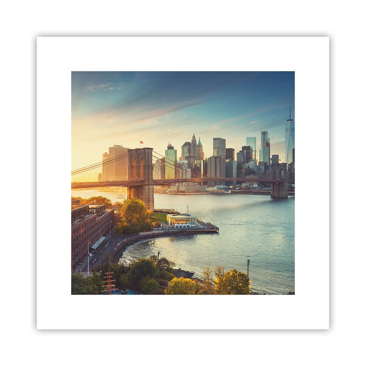 Pôster - O amanhecer da cidade grande - 30x30 cm