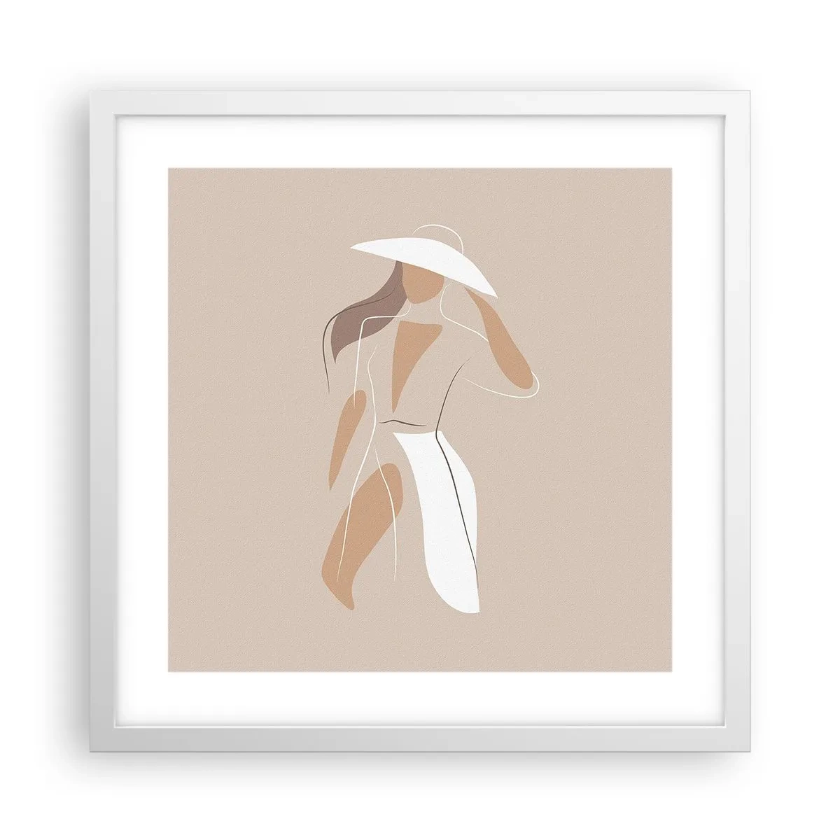 Pôster em moldura branca - A moda é diversão - 40x40 cm