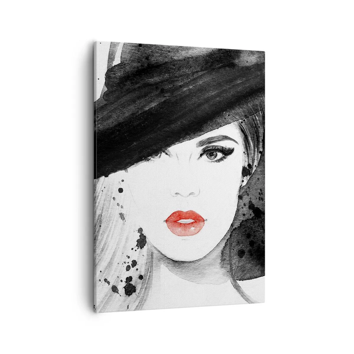 Quadro em tela - Dama de Preto - 50x70 cm