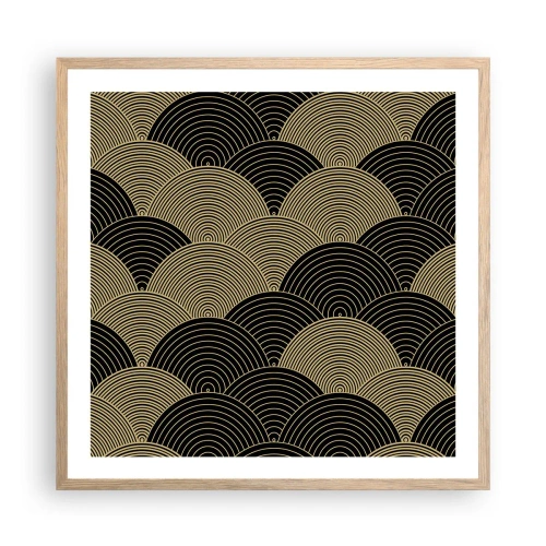 Pôster com moldura de carvalho claro - Unidade na multiplicidade - 60x60 cm