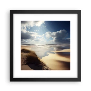 Pôster com moldura preta - Praia, praia selvagem - 30x30 cm