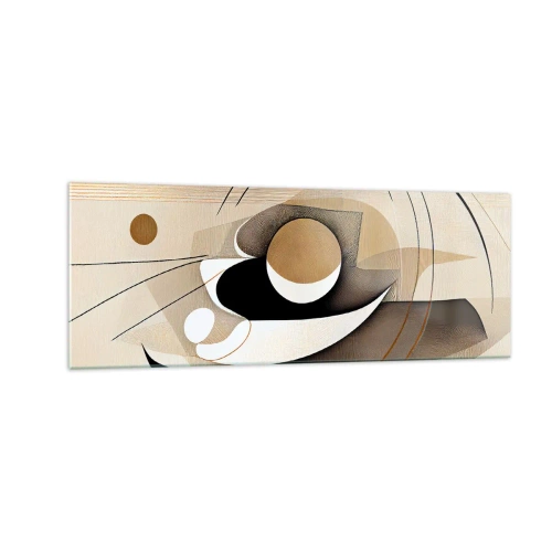 Quadro em vidro - Composição: a essência da palavra - 140x50 cm
