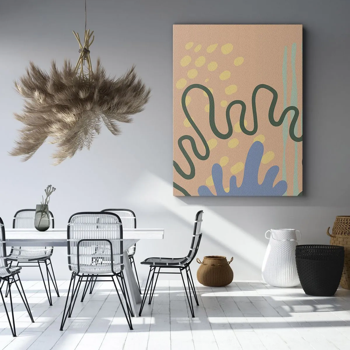 Quadro em tela - Abstração: diversidade da natureza - 45x80 cm