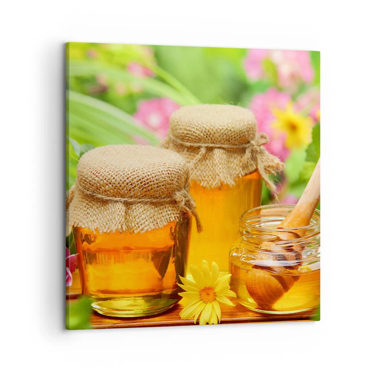 Quadro em tela - Doce e floral - 50x50 cm