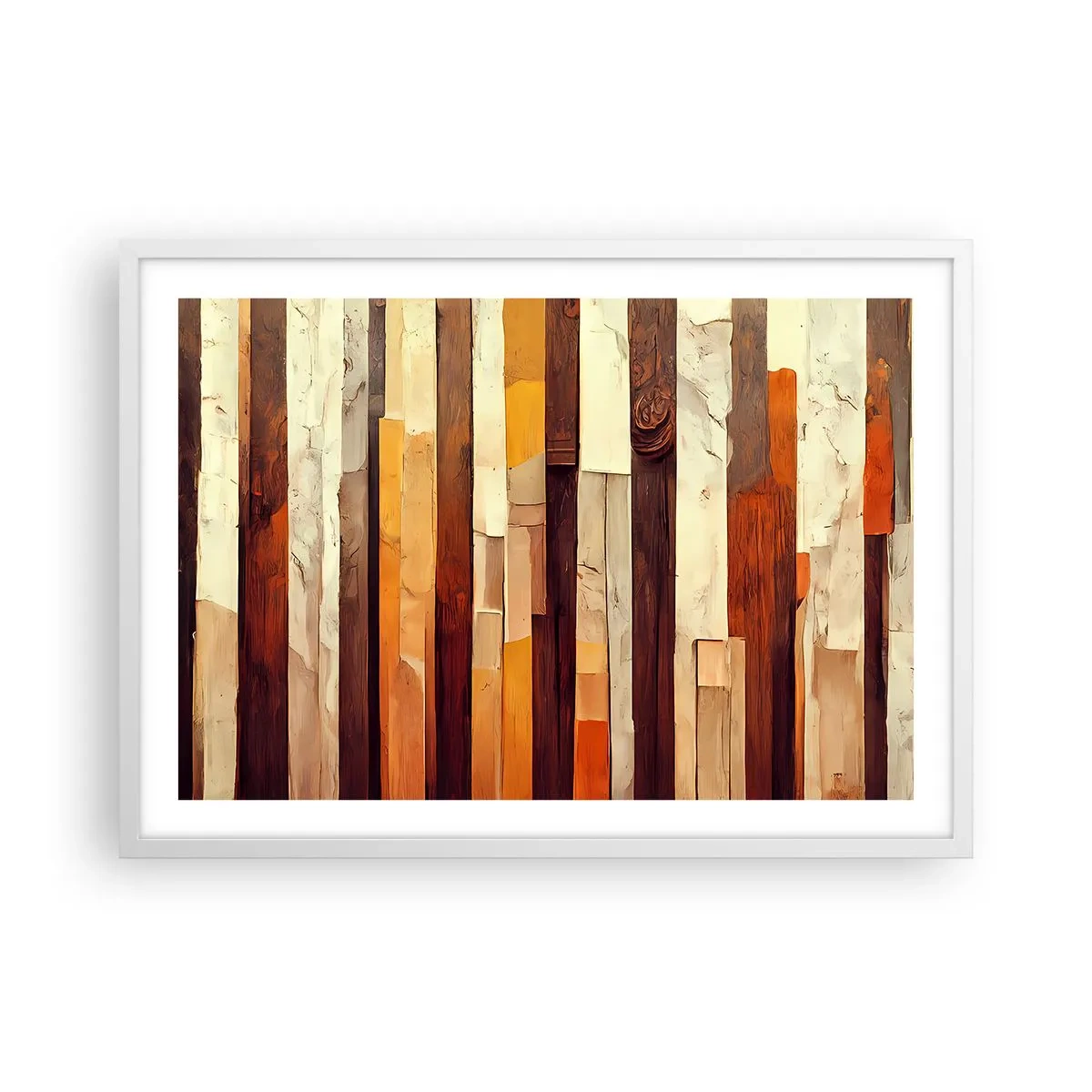 Pôster em moldura branca - Hino das árvores da floresta - 70x50 cm