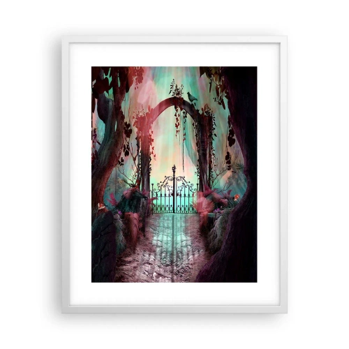 Pôster em moldura branca - Jardim secreto - 40x50 cm