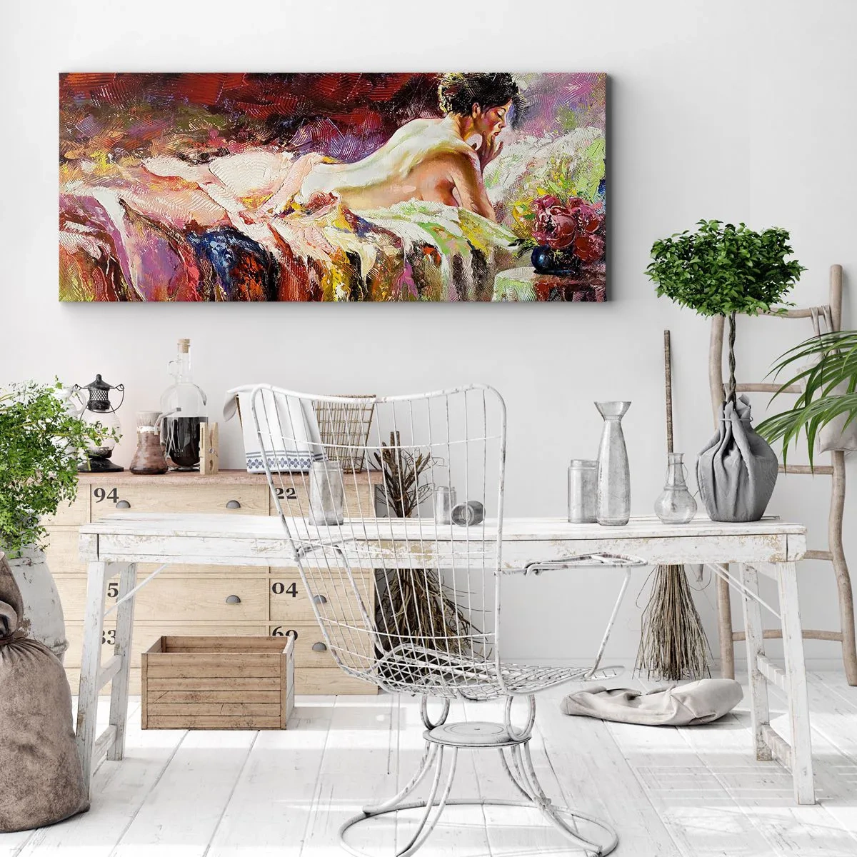 Quadro em tela - Vênus pensativa - 100x40 cm