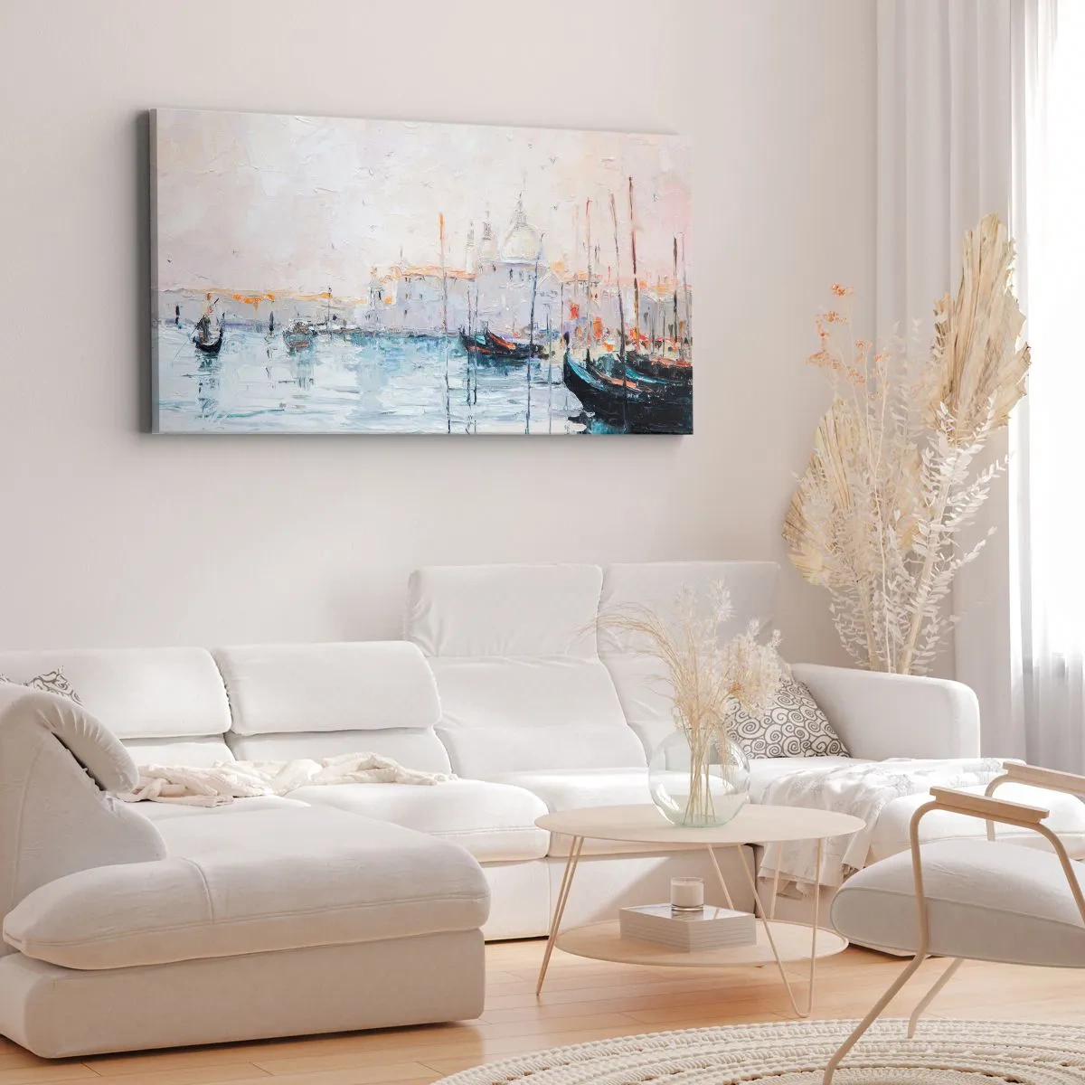Quadro em tela - Além da água, atrás do nevoeiro - 100x40 cm
