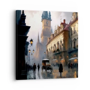 Quadro em tela - O encanto de uma noite em Praga - 30x30 cm
