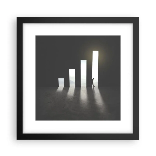 Pôster com moldura preta - Sucesso – impressão - 30x30 cm