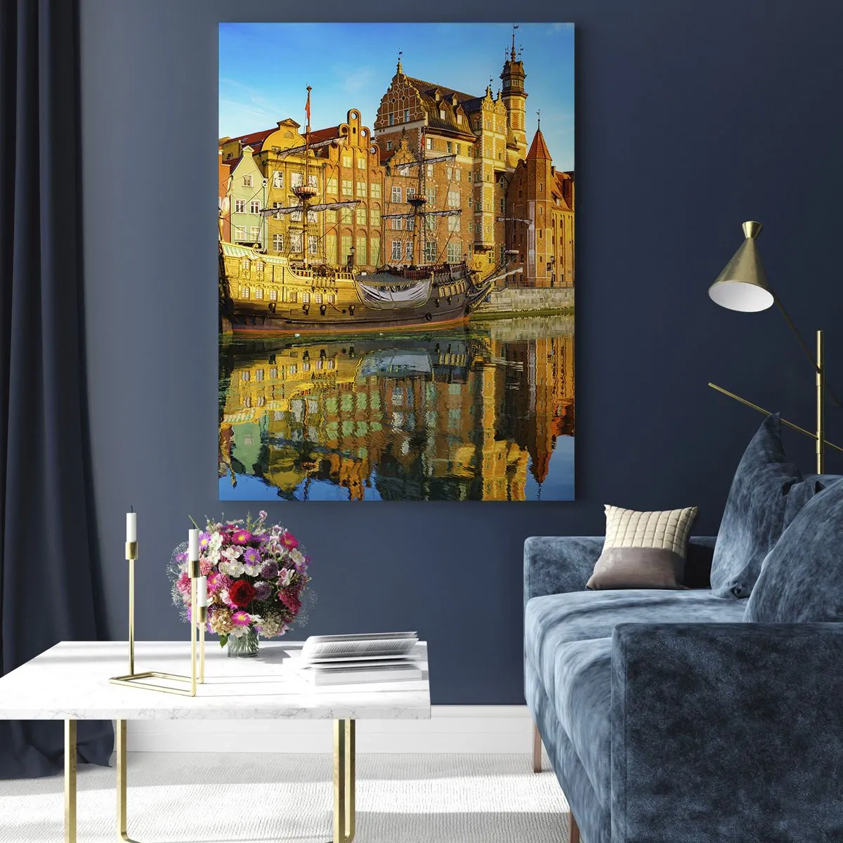 Quadro em vidro - Imagem espelhada do passado - 50x70 cm